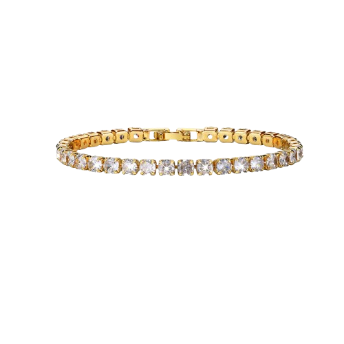 pulsera diamantes y oro
