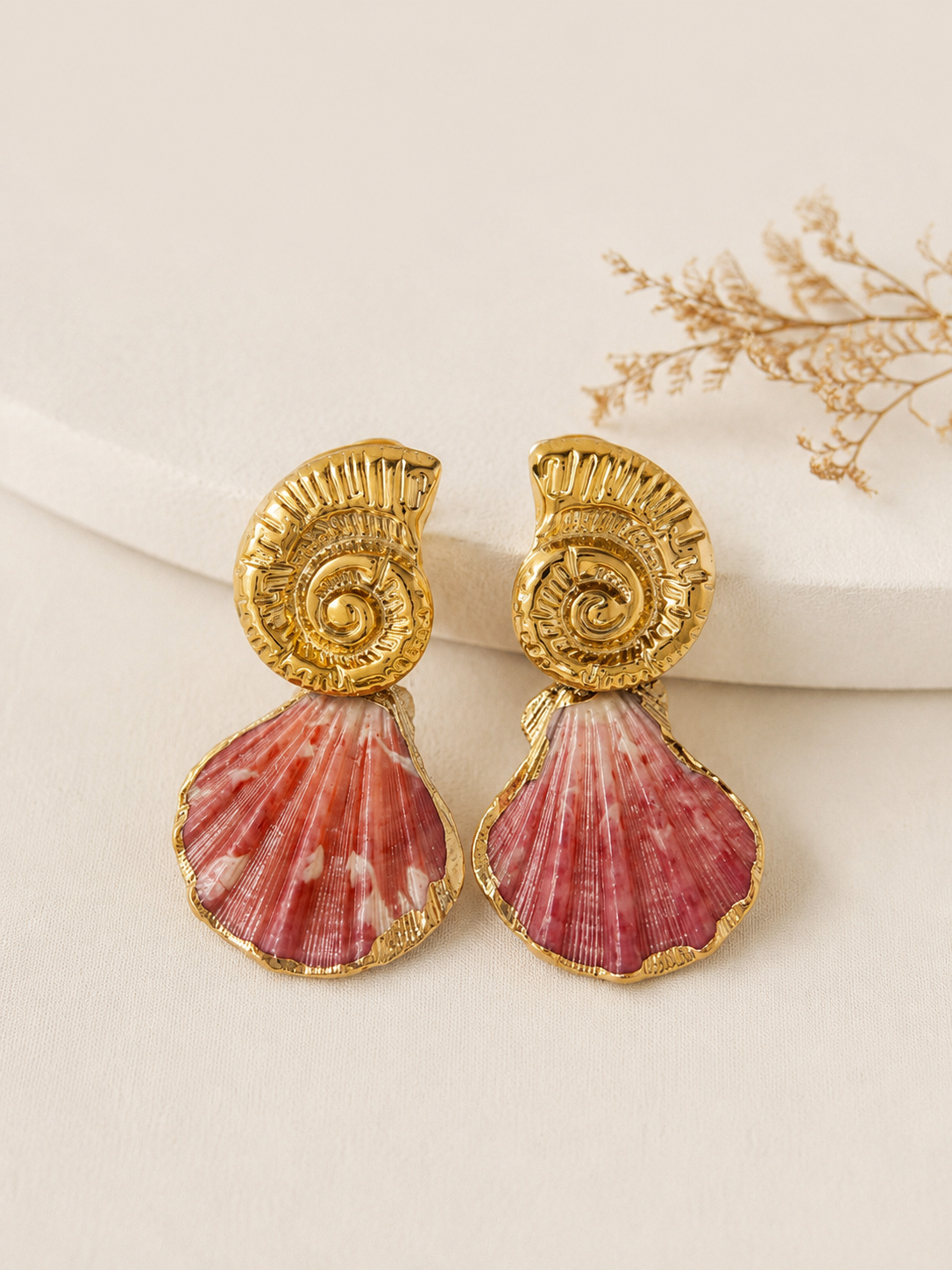 Aretes Concha de Coral