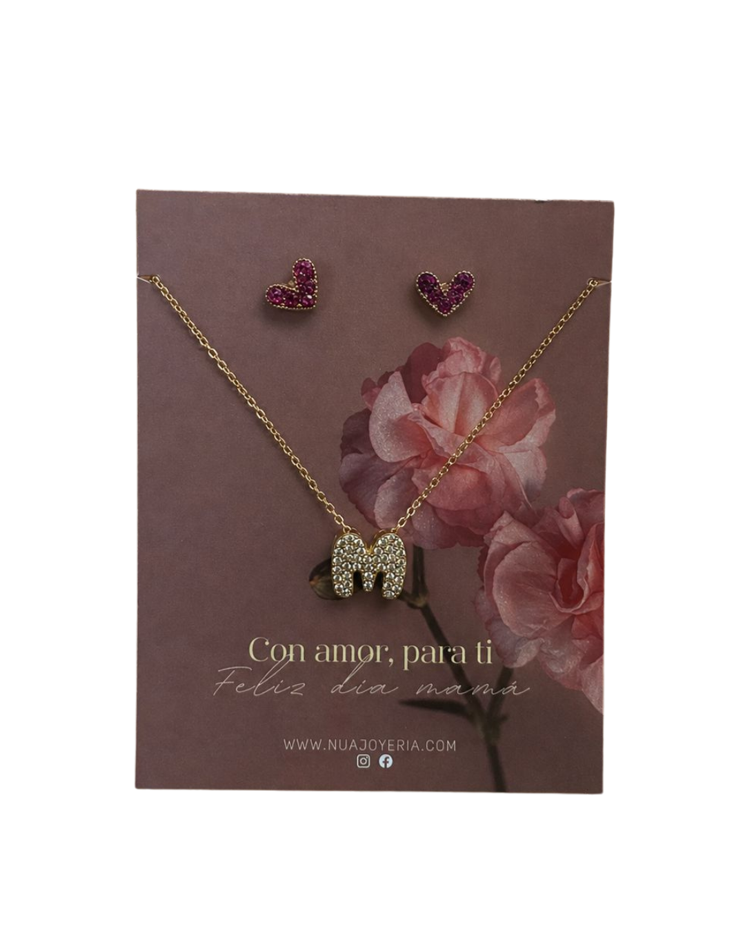Set Aretes y collar de Inicial
