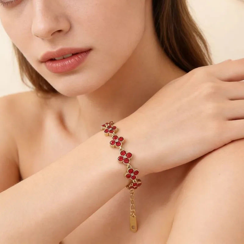 Pulsera Clover Red