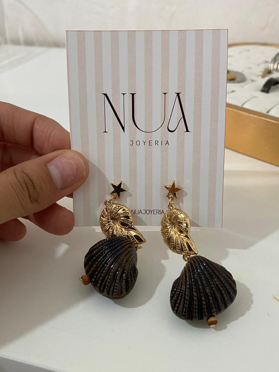 Aretes Concha Cafe
