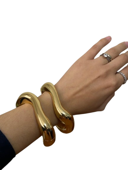 pulsera chunky dorado