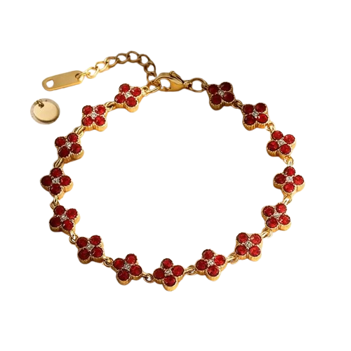 Pulsera Clover Red
